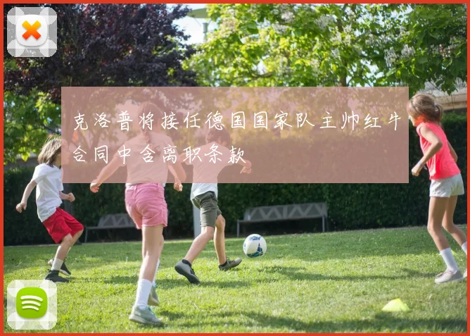 克洛普将接任德国国家队主帅红牛合同中含离职条款